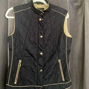 Weekend Maxmara Quilted Vest Blk/Gold - image 1